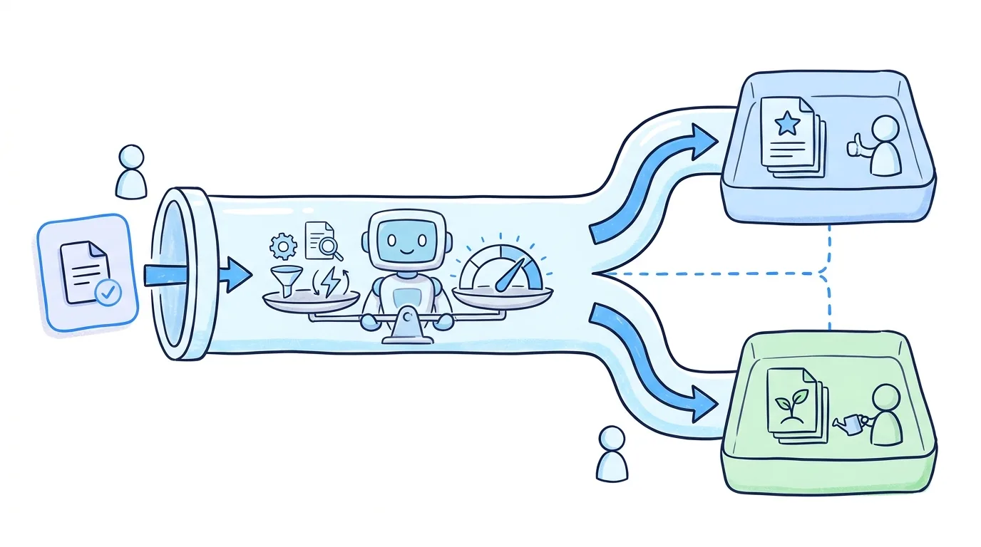 lead scoring pipeline routing high and low scores